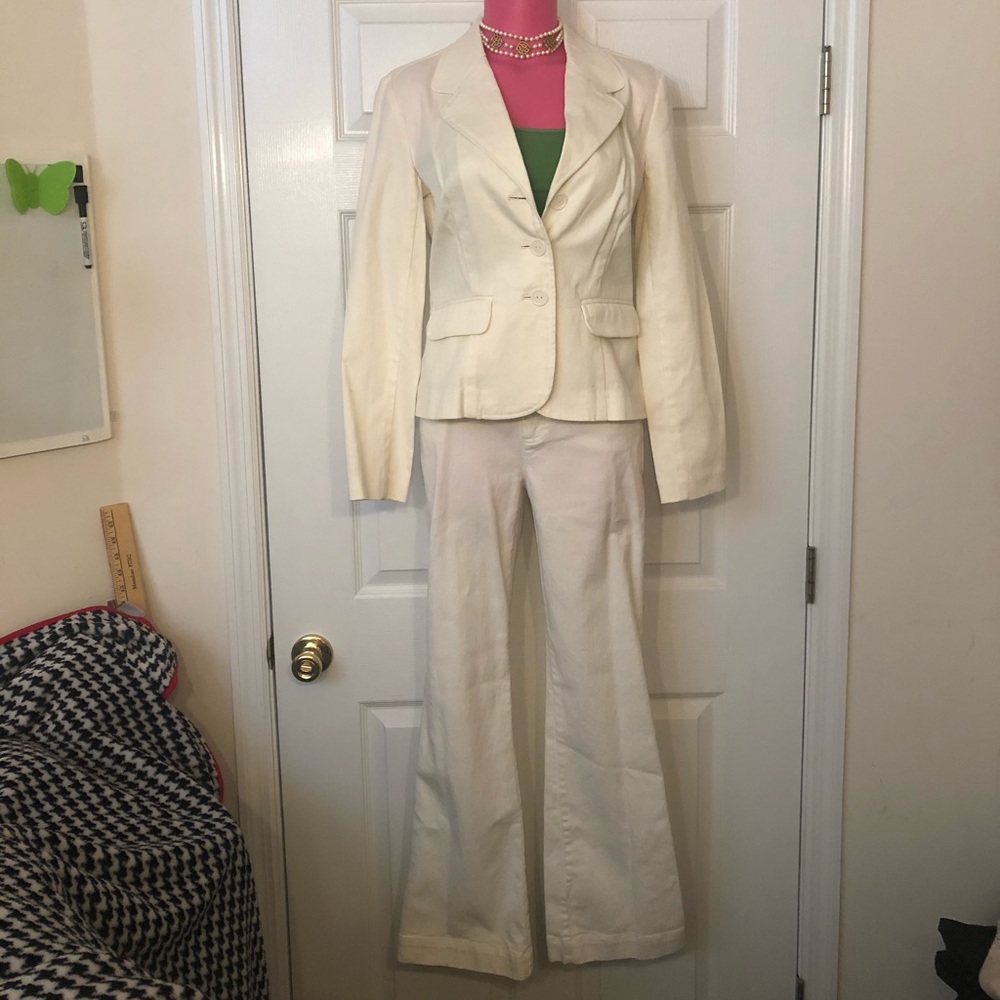 Tyler Boe Cream Blazer and Pants Set